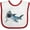White and Red, variant on Inktastic Great White Shark Boys or Girls Baby Bib