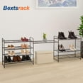 thumbnail image 5 of Bextsrack 4 Layers shoe rack for entryway Shoe Rack Organizer Closet Shoe Rack in Kitchen-(Bronze), 5 of 7