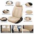 thumbnail image 3 of Front Seat Covers Fit for Hyundai Genesis 2009-2016, Premium Faux Leather Waterproof Breathable Anti‑Slip Seat Protectors, Beige, 3 of 7
