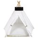 thumbnail image 2 of Tipi para mascotas para gatos y perros, tienda tipi portátil con cojín grueso para gatos o perros pequeños, casa para perros lavable con pizarra, cama interior para mascotas para cachorros, conejos, 2 of 6