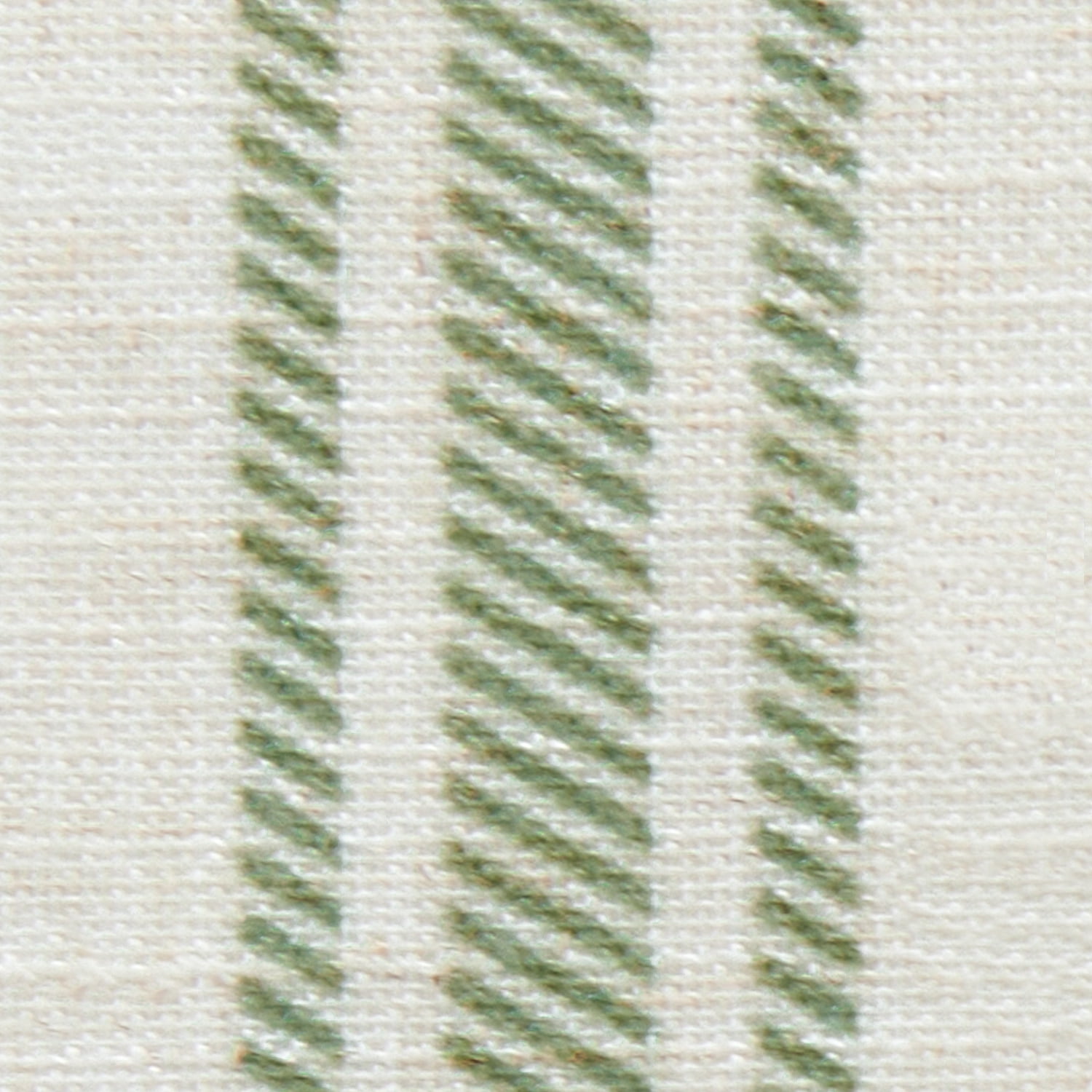 Twill Striped Green on Beige