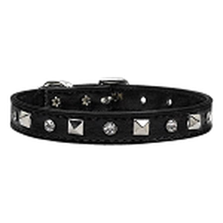 Just the Basics  Crystal and Pyramid Collars Black 10