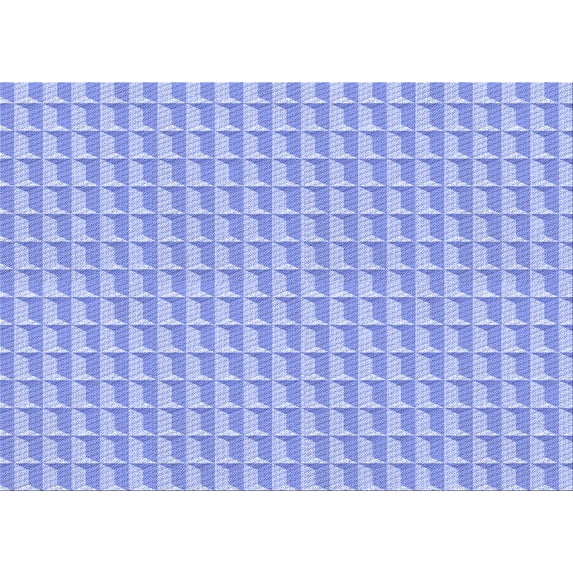 Ahgly Company Machine Washable Indoor Rectangle Transitional Light Slate Blue Area Rugs, 7' x 10'