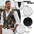 thumbnail image 7 of Uorisanigo Dried Leaf Mens Vests Waistcoat with Pockets Vest for Men Casual Sleeveless Slim Fit Waistcoat Suit Vest Fashion Fit for Casual Dress Size M, 7 of 7