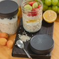 thumbnail image 4 of Yodecy 9 Pack Gray Wide Mouth Mason Jar Lids, One-Piece Lids, Plastic Mason Jar Lids Fit Ball, Kerr and More,Canning Lids(Gray), 4 of 7