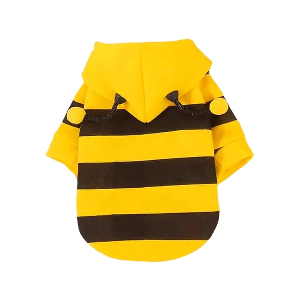 Pet Bee Shaped Hoodie Costume For Small Cats Dogs Halloween Dress-Up Outfit For Daily Wear And Parties,A-S