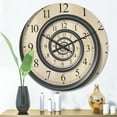 thumbnail image 2 of Designart 'Analog Wall Time Spiral ' Modern Wood Wall Clock, 2 of 5