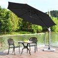 thumbnail image 1 of Costway 11ft Patio Offset Umbrella Cantilever Rotation Aluminum Tilt Cross Base Gray, 1 of 10