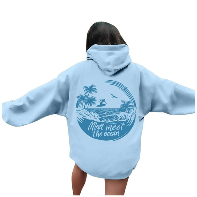 Robe Femme Grande Taille Décontractée Manches Longues à Capuche Tunique avec Imprimé pour Usage Quotidien Vacances Automne Hiver