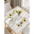thumbnail image 5 of Sunflower Placemats Set of 12, Botanical Floral Butterfly Bee Gray White Plaid Placemats for Dining Table, Place Mats for Kitchen Tabletop, Waterproof Wipeable Dining Table Mats Set, 5 of 9