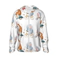 thumbnail image 2 of Uemuo Animals in Transport Pattern Women's Full Zip UPF 50+ Sun Protection Hoodie Jacket Long Sleeve Sun Shirt Hiking Outdoor Performance with Pockets-3X-Large, 2 of 9