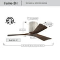 thumbnail image 6 of Matthews Fan Company IR3H-BW-WA-52 Irene 52" Barn Wood Hugger Ceiling Fan with 3 Walnut Blades, Remote and Wall Control, Indoor/Outdoor Damp Rated, 6 of 6
