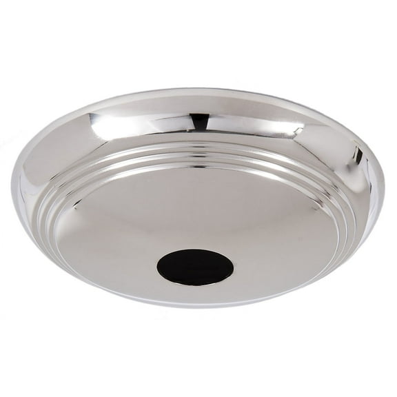 B&P Lamp® Nickel Screw Collar Ribbed Ceiling Light Canopy Plate, Hardware Not Included