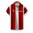 thumbnail image 3 of Mens Manga Corta Botón Abajo Camisas, Cuello de Vuelta Navidad Impresa Blusa, Top de Moda Casual, 3 of 4