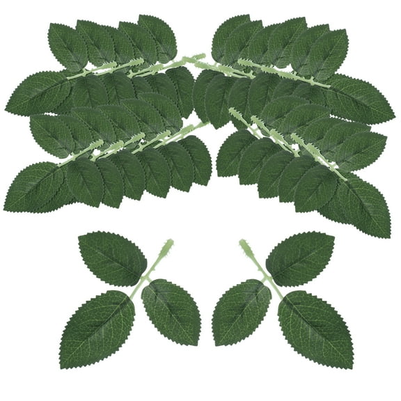Uxcell Small Rose Fake Leaves, 100 Pcs Artificial Plants Greenery for Leaf Garland DIY Centerpieces Table Party Decorations