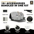thumbnail image 6 of KNOX 2nd Gen R-Pod Cover, Anti-Tear APEX Fabric, Fits R-Pod Travel Trailer, RV and Motorhome, Includes Propane, Tire, and Ladder Cover, Windproof Ropes, Fits Up To 18' 8" Trailers, 6 of 9