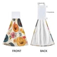 thumbnail image 3 of Haosy 2 Pack Kitchen Wash Cloths with Hanging Loops Absorbent Absorbent Quick Drying Hand Towels, Cow Hats and Flowers, 3 of 7
