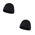 thumbnail image 1 of Sonducket Gorro para adultos, gorros gruesos para adultos, gorros artesanales de punto, gorros para el invierno gris carbón 2Conjunto, 1 of 6