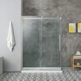 thumbnail image 5 of OVE Decors Bel Soft-Close Stainless Steel 3-Piece 60" Base/Door Corner Shower Kit, 5 of 19