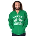 thumbnail image 3 of Funny Guess Who's Irish St Paddys Zip Up Hoodie Men's Women's Brisco Brands S, 3 of 6