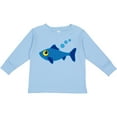 thumbnail image 3 of Inktastic Fishing Blue Fish Boys or Girls Long Sleeve Toddler T-Shirt, 3 of 5