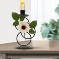 thumbnail image 4 of Candelabros de metal, portavelas, portavelas, decoración del hogar, candelabro artificiales, para el banquete de boda, de San Valentín, Negro Sunnimix Porta vela, 4 of 8