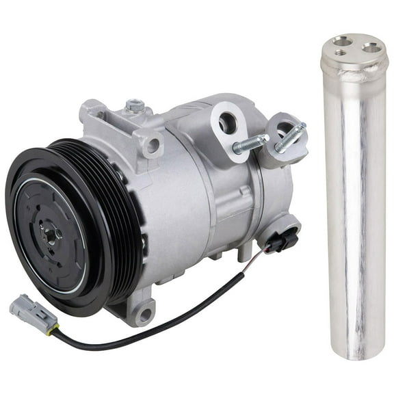 AC Compressor w/ A/C Drier For Jeep Compass & Patriot 2010-2017 w/ Drier Attached To Condenser - BuyAutoParts