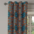 thumbnail image 2 of Ambesonne Mandala Grommet Curtain, Chinese Lace Motif, 50" x 72", Blue Vermilion Black, 2 of 6