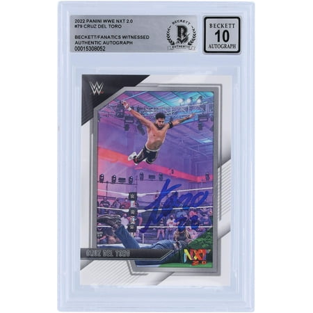 Cruz Del Toro WWE Autographed 2022 Panini NXT 2.0 #79 Beckett Fanatics Witnessed Authenticated 10 Card - Fanatics Authentic Certified