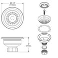 thumbnail image 3 of Elkay LKQS35GY Polymer Drain Fitting, Removable Basket Strainer and Rubber Stopper Gray, 3 of 3