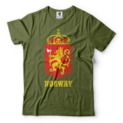 Mens Norway Coat Of Arms T-shirt Norway Patriotic Flag Country Logo Shirt Viking Heritage Tee