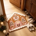 thumbnail image 5 of Christmas Doormat Gingerbread House Christmas Welcome mat, Gingerbread Natural Coir Non-Slip Christmas Doormat Welcome Mat for Front Porch Entryway Outdoor Holiday Home Decor, 5 of 6