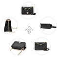 thumbnail image 3 of Bolso de hombro pequeño para mujer - Bolso bandolera con correa de cadena - Bolso bandolera Bolso de noche Bolso de ciudad Bolso multifuncional sólido de cuero, 3 of 7