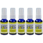 Scent Bomb Air Freshener Spray, 100 % Oil Based Concentrated Air Freshener, Air Freshener Spray for Car, Room, Bathroom and Odor Eliminator, Lemongrass, 5 Pack