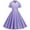 Purple, variant on Miluxas Women Notch Lapel Vintage V-Neck Cocktail Swing Dress 50s 60s Button up Prom Midi Evening Dress Red 10(XL)
