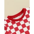 thumbnail image 6 of Musuos Baby Boys Girls 2 Piece Summer Set 0-3 Years Short Sleeve Checkerboard Print Tops + Elastic Waist Shorts Infant Toddler Outfits, 6 of 10