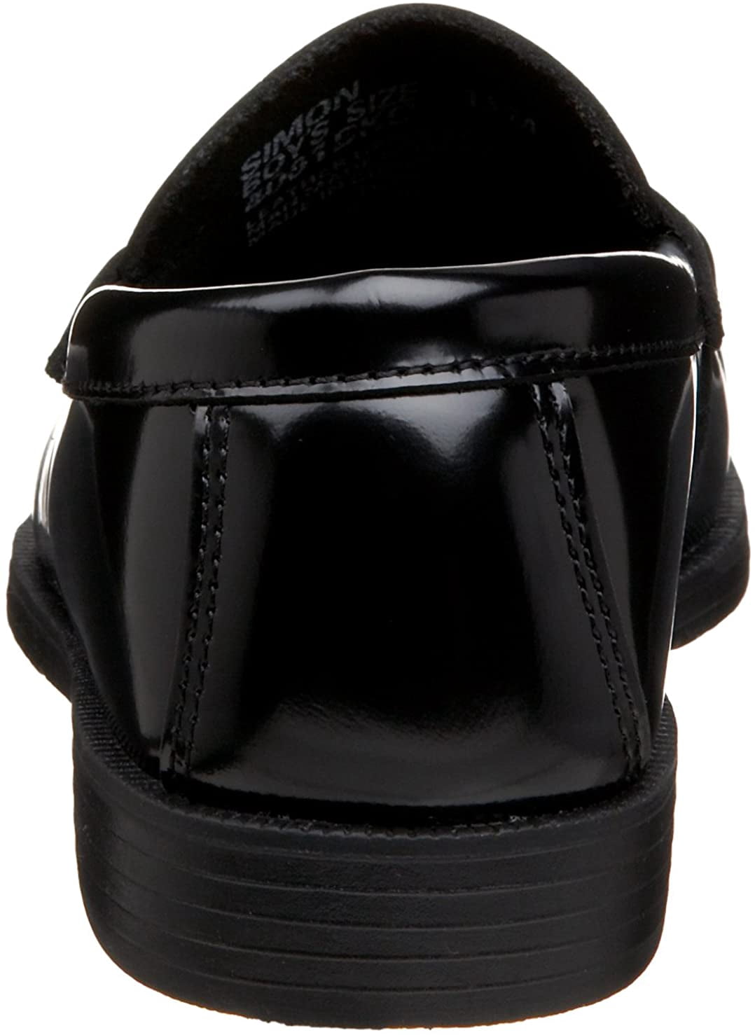 School Issue Children's Simon Black Leather Penny Loafers for Little and Big Boys Size 13.5M