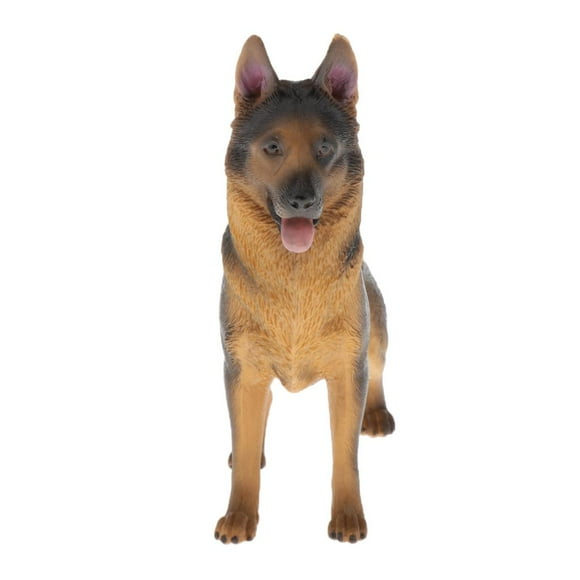 HILABEE Jouets Modèles d'Animaux Chien Chiot Figurines de Simulation Collection Décoration Jouet Artisanal Jaune Pâle