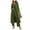 Army Green, variant on Ekouaer Women's Pajama Sets 3 Piece Lounge Set Long Sleeve Cardigan Sleeveless Top Pants Sweatsuit