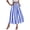 Blue, variant on Qiopertar Women's Striped High Waist A-Line Ankle Skirt Spring Summer Casual Beach Vacation Flowy Elastic Waist Skirt, Navy M