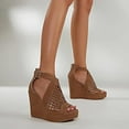 thumbnail image 4 of Nuevas sandalias de cuña Zapatos de mujer ahuecados con boca de pez de fondo grueso para mujer Wmkox8yii sa3517, 4 of 9