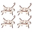 thumbnail image 3 of Juego de 4 soportes para macetas, estante con forma de gato, madera compuesta, creatividad, belleza, soporte para plantas de interior moderno y Simple, 3 of 8