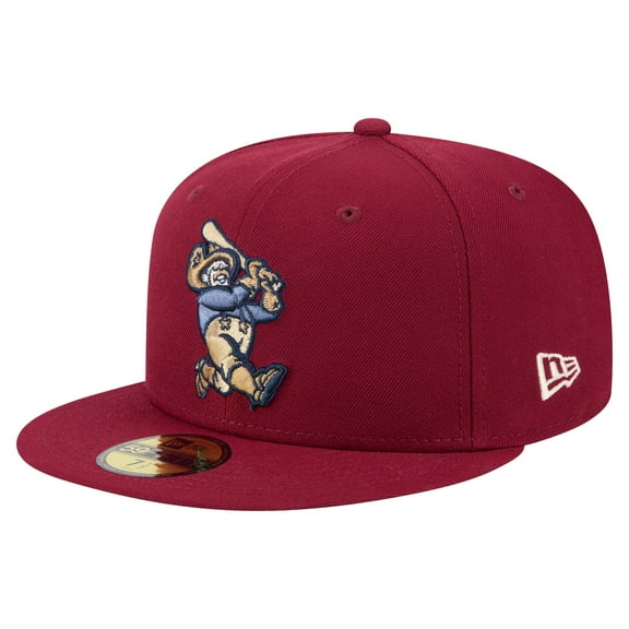 Men's-New Era  Burgundy Frisco RoughRiders Authentic Collection 59FIFTY Fitted Hat