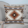 thumbnail image 4 of Pillow Covers 26x26 Set of 2, Brown Gray Boho Throw Pillow Covers Decorative Couch Cushion Cover, Southwestern Ethnic Abstract Geometric Microfiber Soft Square Pillowcases for Bedroom Sofa, 4 of 7