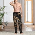 thumbnail image 4 of KLL Mens Pajama Pants for Men,Mens Lounge Pants,Funny Gifts for Men,Men's Pajama Bottoms-Vintage Metal Dragon, 4 of 5