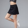 thumbnail image 4 of Falda de tenis de cintura alta para mujer, pantalones cortos deportivos para mujer, falda con cordón incorporado en la cintura., 4 of 8