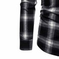 thumbnail image 5 of CYiJun Mens Plaid Button Down Shirt Long Sleeve Wrinkle Free Dress Shirts Casual Regular Fit Flannel Shirt with Pocket,Black M, 5 of 5