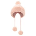 thumbnail image 2 of Spencer Women Winter Beanie Hat Peruvian Ski Ear Flaps Caps Fuzzy Pompom Beanie Hat Knit Fleece Lined Warm Hat, Pink, 2 of 12