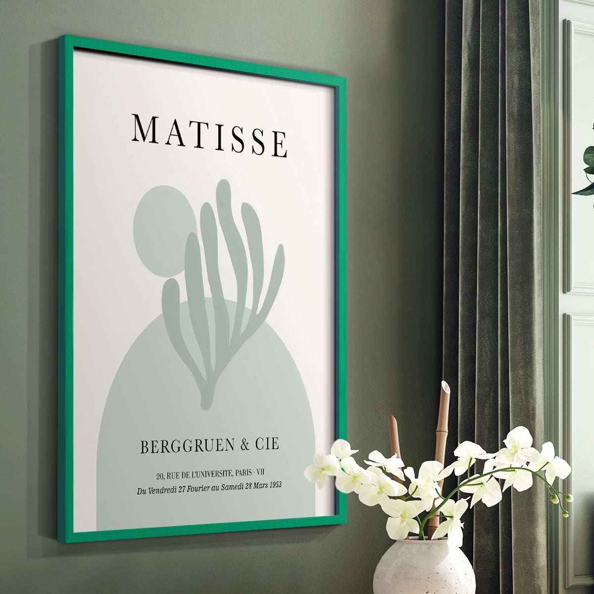 Matisse CLXXIV Framed Print in Green Solid Wood 11 x 14 Framed Print