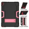 thumbnail image 4 of Goldcherry Lenovo Tab E10 10.1 Inch Case, Hybrid Heavy Duty Defender Shockproof Protective with Built-in Kickstand for Lenovo Tab E10 (TB-X104F) 10.1 Inch 2018(Black+Pink), 4 of 7